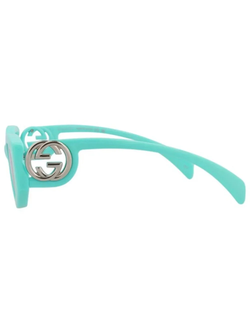 New Gucci Women's Sunglasses Cat Eye Injection Frame Light Blue Light Blue Light